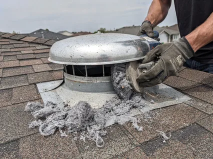Cleaning Dryer Vent On Roof in Pinellas Park
