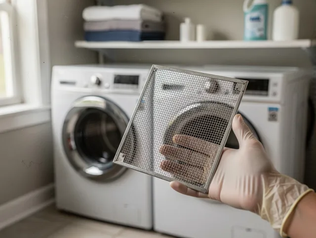 Pinellas Park Dryer Vent Cleaning specialist performing detailed lint trap cleaning service in Pinellas Park