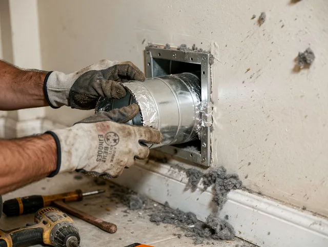 Professional dryer vent repair and installation by Pinellas Park Dryer Vent Cleaning in Pinellas Park