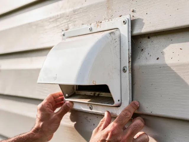 Pinellas Park Dryer Vent Cleaning technician delivering thorough residential dryer vent cleaning service in Pinellas Park